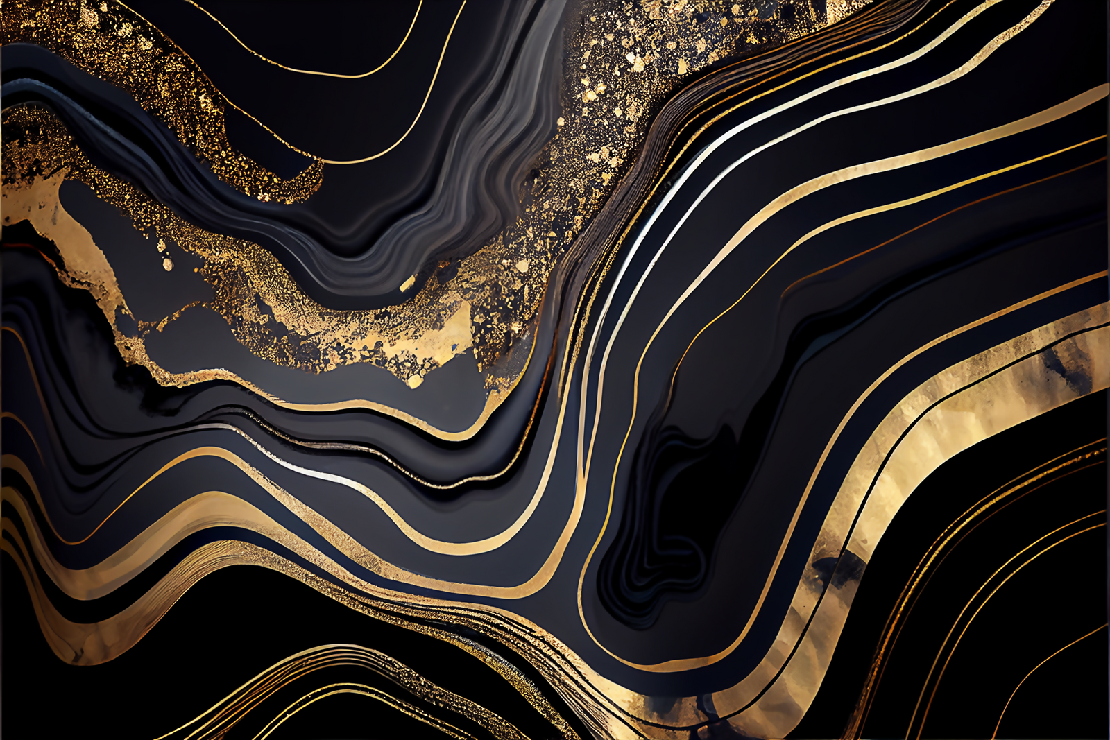 Black Gold Stone Texture Background